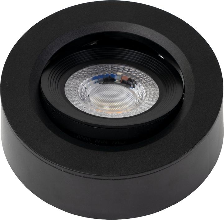 Luxula LED CCT Downlight, Ein- und Aufbaustrahler, schwenkbar, schwarz, 5 W, 500 lm (500 lm)