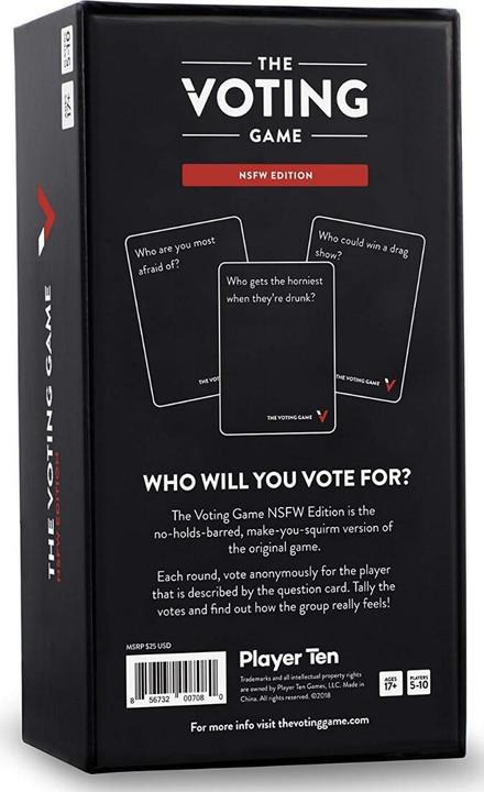 Produktbild Dyce Games The Voting Game - The Adult Party Game About Your Friends (NSFW Edition) (Englisch) (Englisch)