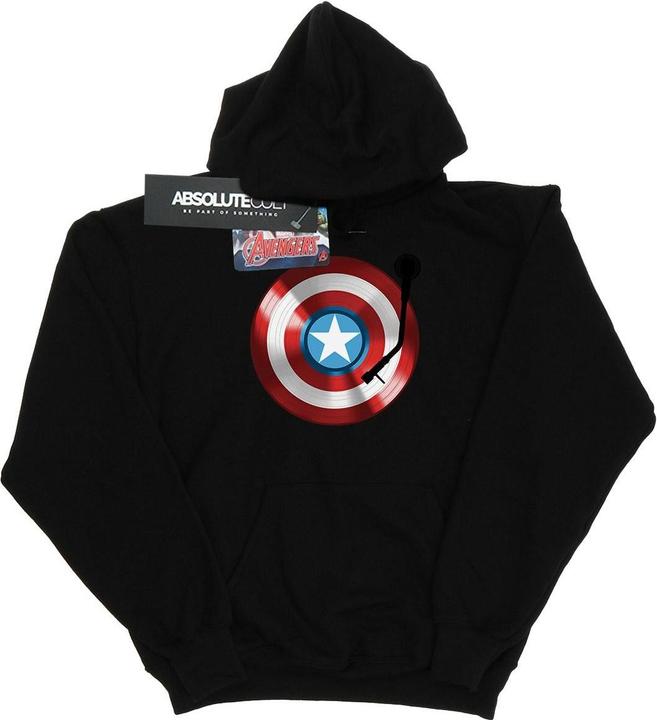 Immagine prodotto Captain America Turntable Felpa con Cappuccio Ragazzi (140, 146)