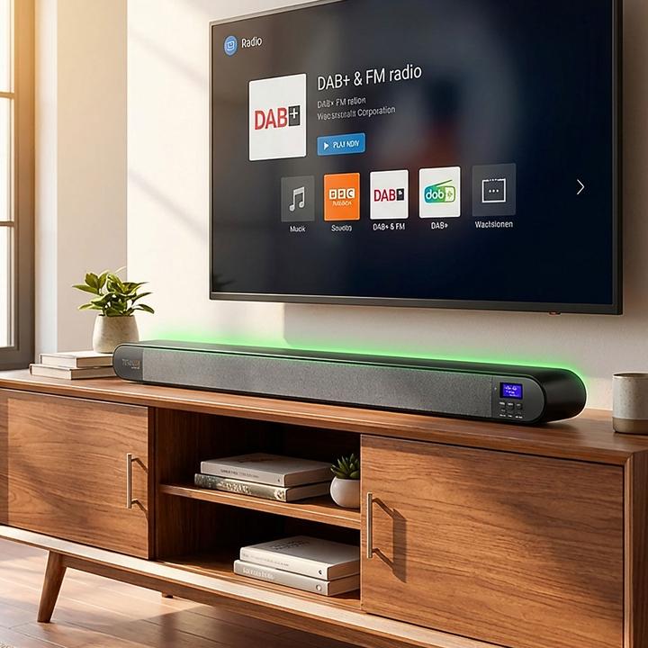 Produktbild Technaxx Soundbar DAB+ TX 139 mit Hintergrundbeleuchtung (40 W, 2.0 Kanal)