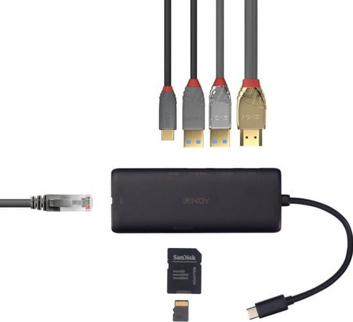 Produktbild Lindy USB-C Hub (USB-C, 7 Ports)