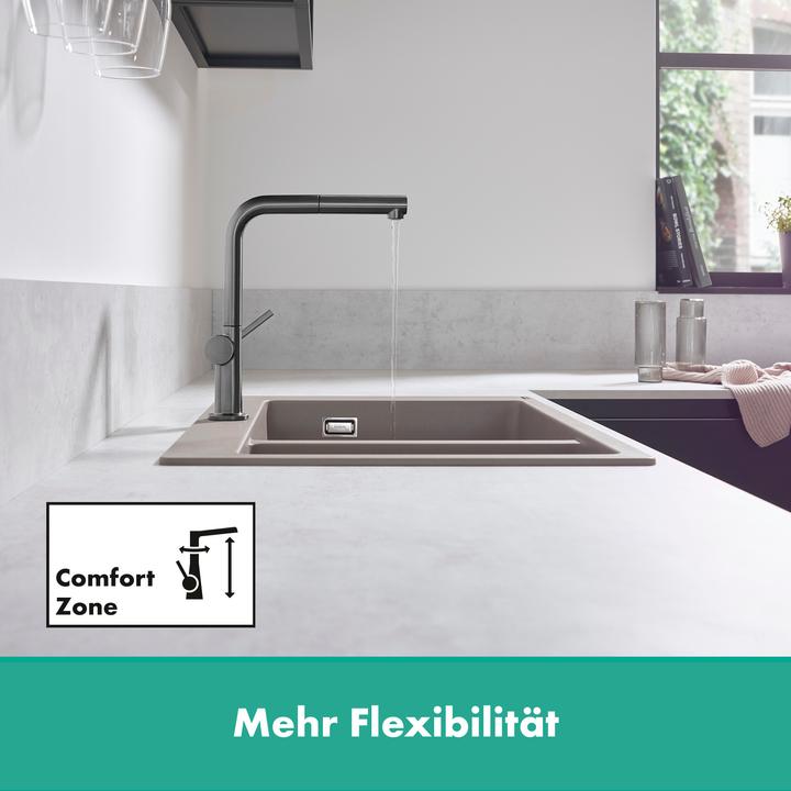 Image du produit hansgrohe Mitigeur d'évier 270 Talis M54 bec extractible 1 jet brushed black chromé
