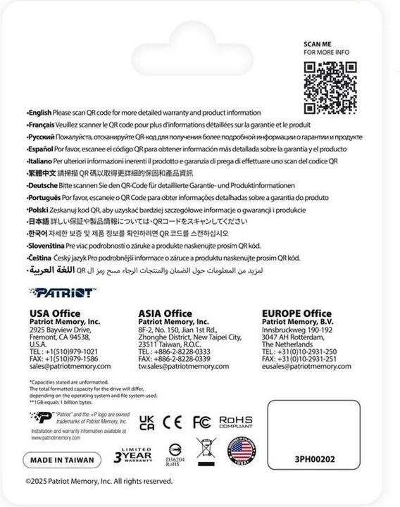 Image du produit Patriot FLASHDRIVE Tab T560 128GB Dual USB 120MB/s (128 Go, USB-A, USB-C)