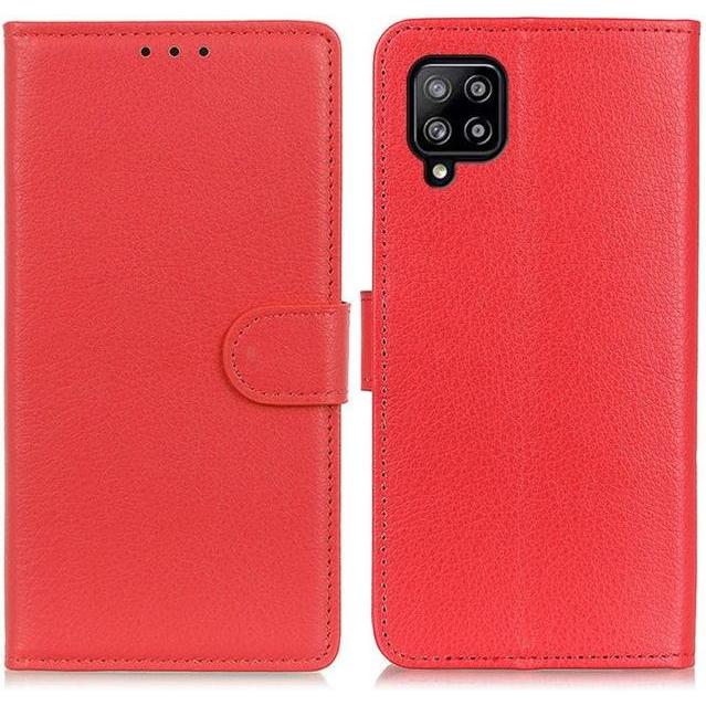 Thumbnail - MU Classic Litchi Leder Bookcover Series (Samsung Galaxy A22), Smartphone Hülle, Rot