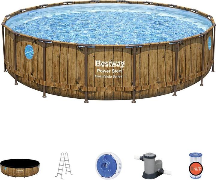 Immagine prodotto Bestway Telaio in acciaio Power Pool Swim Vista 549x122CM (549 x 122 cm)