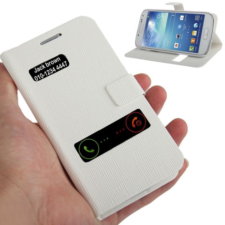 Produktbild König Design Handyhülle Tasche mit Fenster für Samsung Galaxy S4 mini i9190 weiss (Samsung Galaxy S4 mini)