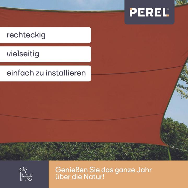 Actual product image Perel SUN SEA - RECTANGULAR - 2 x 3 m - COLOUR: TERRACOTTA (300 x 200 cm)