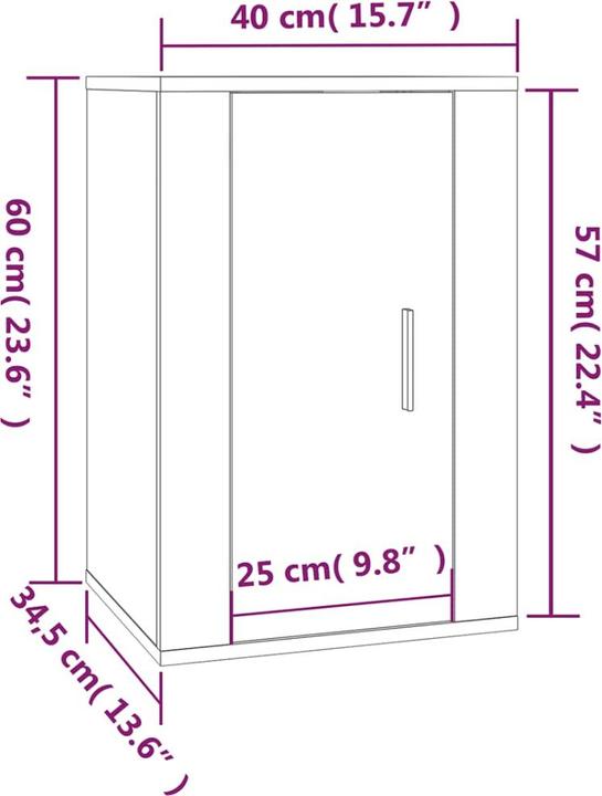 Produktbild vidaXL TV-Wandschrank (40 x 34.50 x 60 cm)