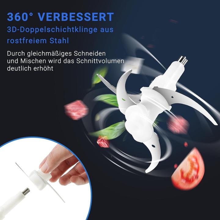 Actual product image Amzchef Fleischwolf mit 2 Geschwindigkeitsstufen (1500 ml, 500 W)