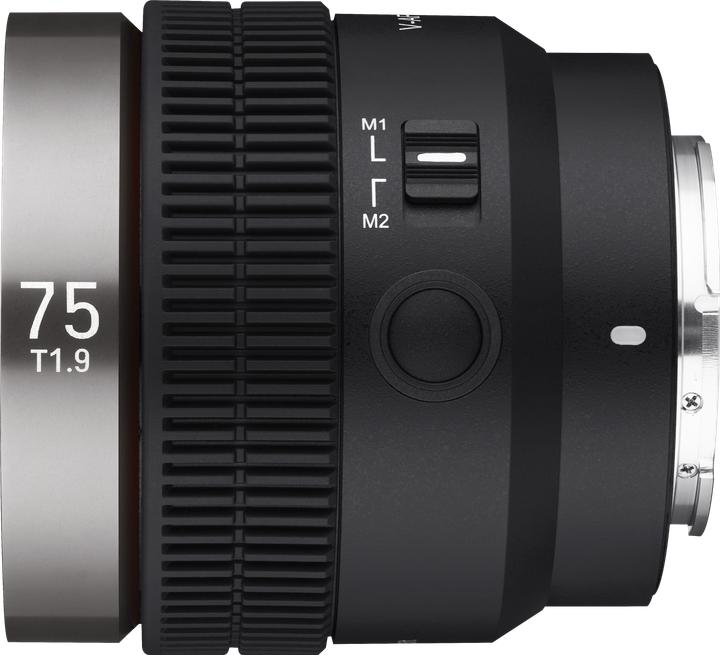 Actual product image Samyang V-AF 75mm T1.9, Sony E (Sony E, full size)