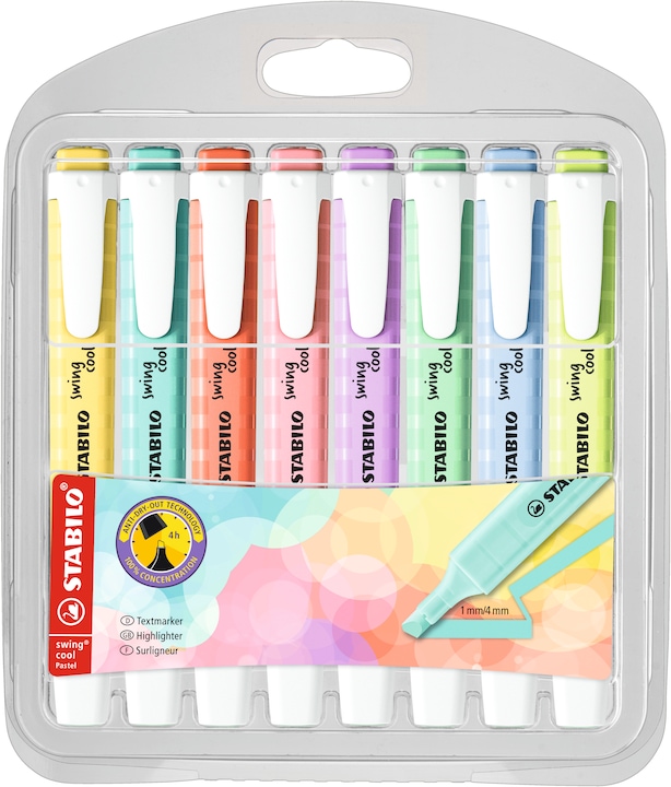 Immagine prodotto STABILO Textmarker Swing Cool (Toni pastello, 4 mm, 8 x)