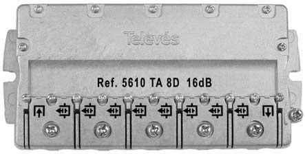 Actual product image Televes Easy-F-Tap 8f. 16dB 5-2400Mhz EFA816 (Manifolds and Branchers)