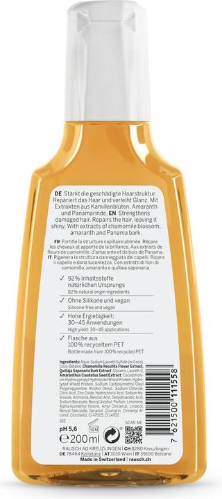 Immagine prodotto Rausch Shampoo riparatore alla camomilla e all'amaranto (200 ml, Shampoo liquido)