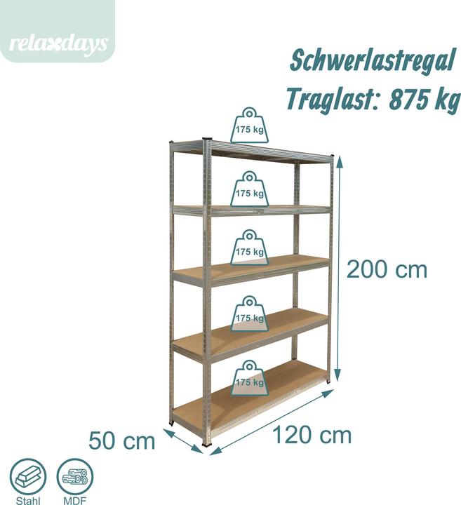 Produktbild Relaxdays Schwerlastregal