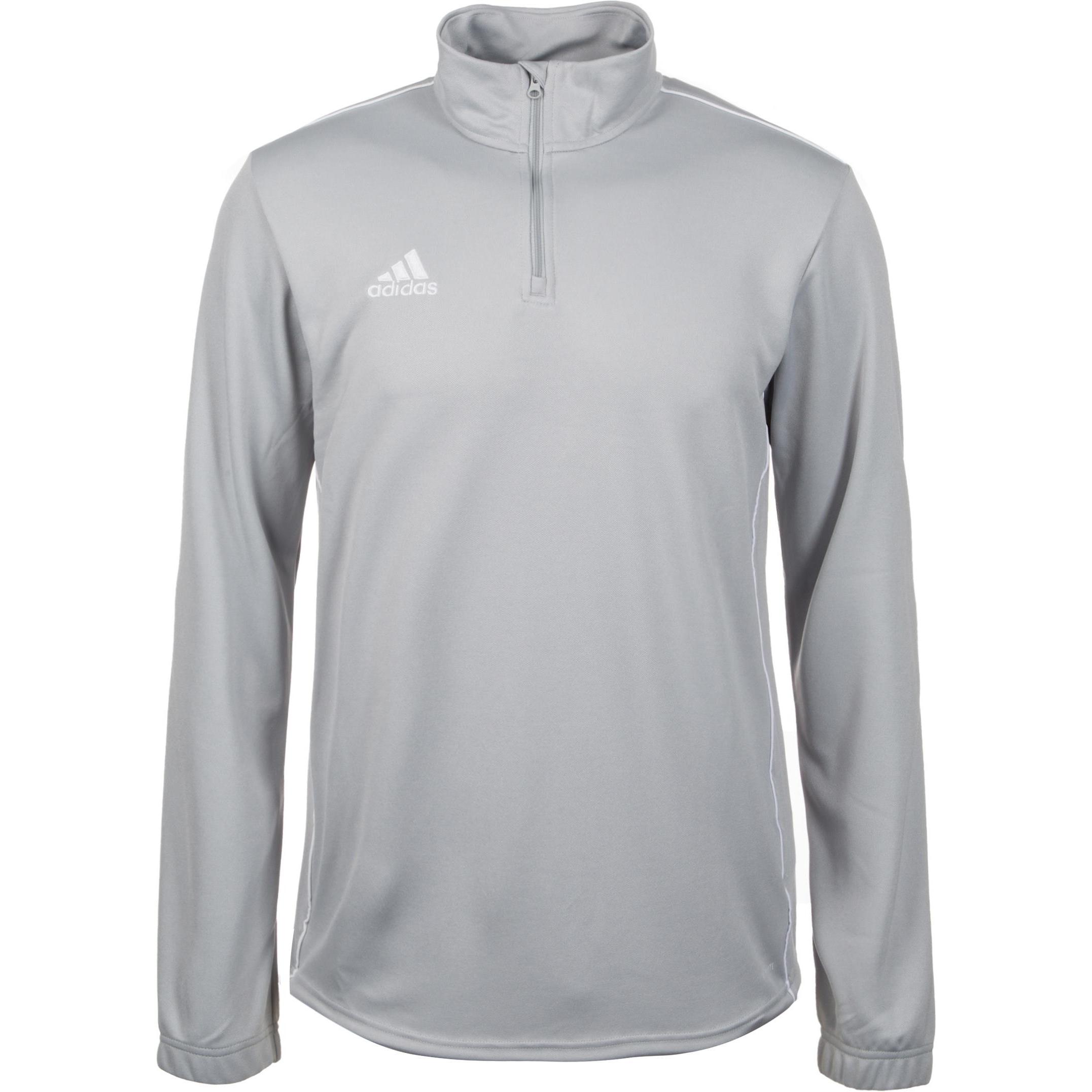 adidas, Unisex, Sportshirt, Core 18 Trainingsshirt Herren (46, S), Grau, Weiss, S, 46