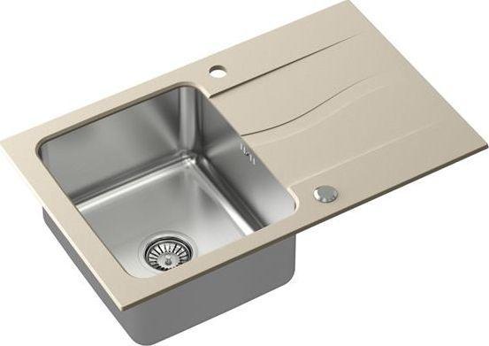 Actual product image Steiner MICHAEL 111 Fusion Steingran Hybrid Plus beige with steel chamber (780x480x190) with hand-held sipho