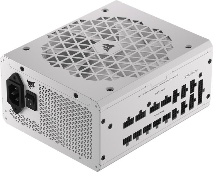 Actual product image Corsair RMx Shift White Series, RM1200x Shift White, 1200 Watt, 80 PLUS GOLD Certified, Fully Modular Power (1200 W)
