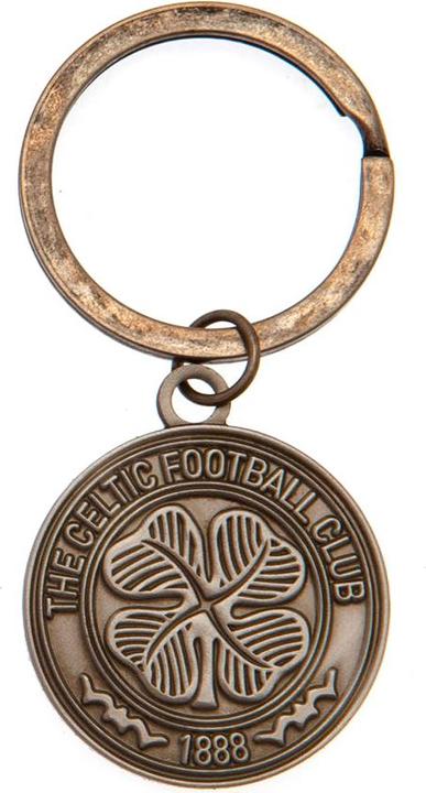 Actual product image Celtic FC Antique Silver Keychain Crest