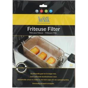 NoStik Fritteusenfilter, Zubehör Küchengeräte, Silber