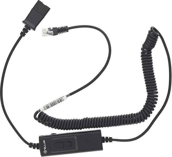 Productafbeelding Tellur QD naar RJ11 adapterkabel + universele schakelaar, 2,95m max zwart