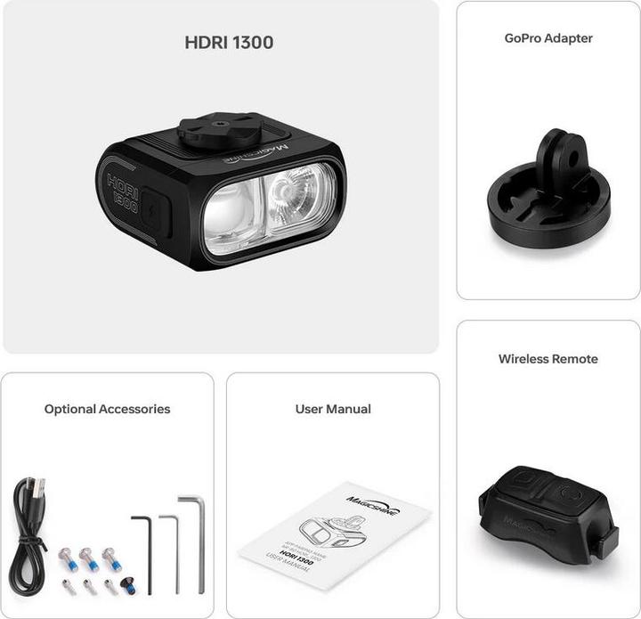 Actual product image Magicshine Hori front light (1300 lm)