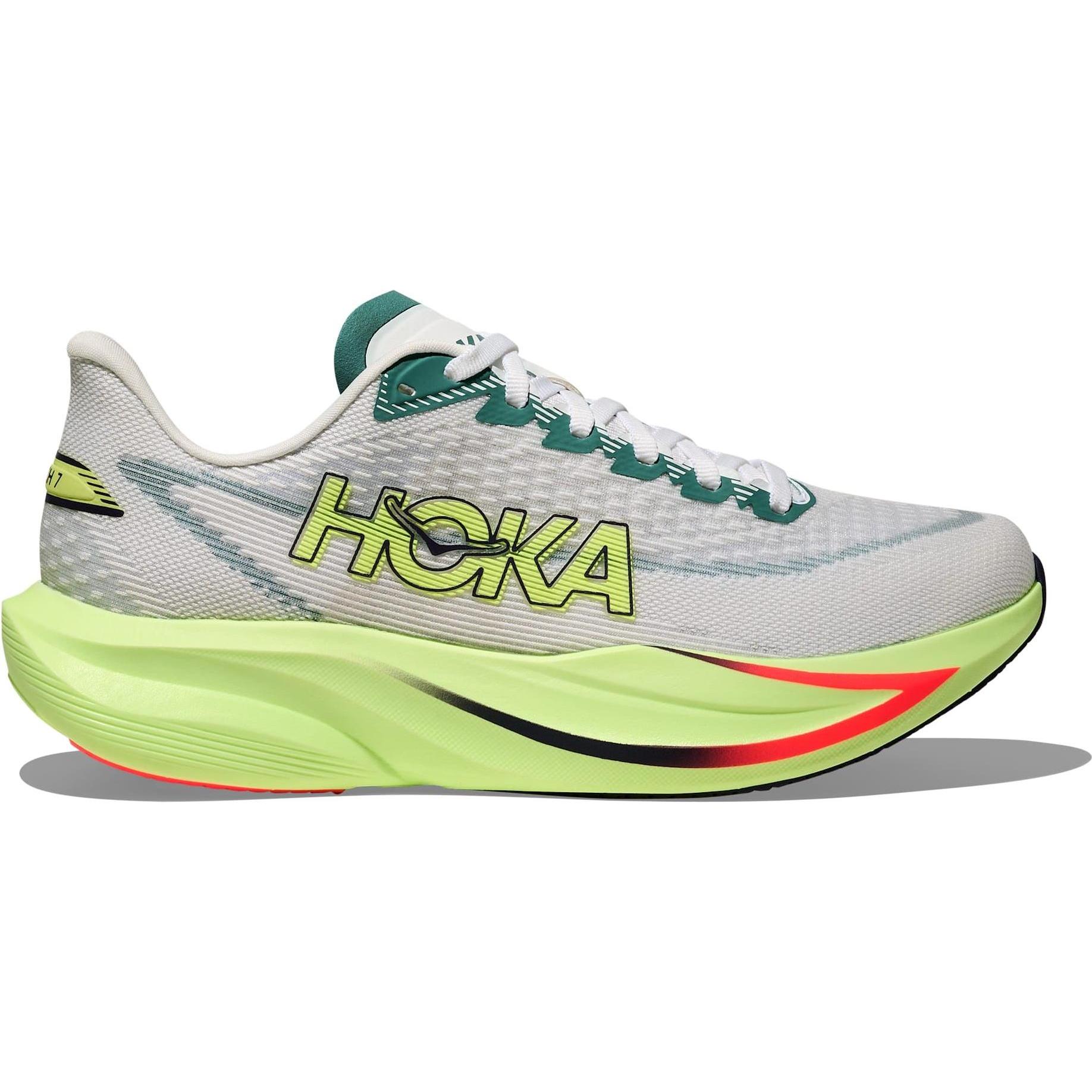 Hoka, Uomini, Scarpe da corsa, M Mach 7 - frost / neon yuzu (44 2/3), Bianco, Giallo