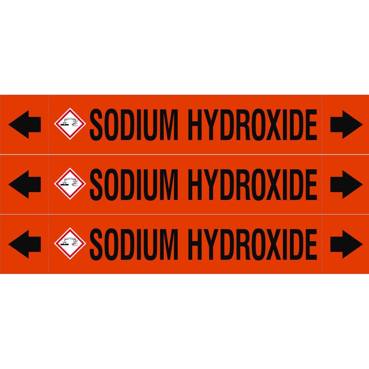 Brady ASME - Rohrmarkierer - Sodium Hydroxide (312966)