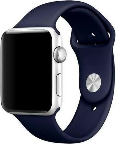 pasek Silicon Apple Watch 38/40/ 41 mm niebieski/navy (Stainless steel)