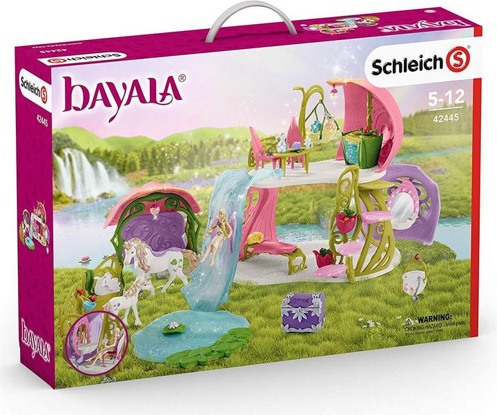 Produktbild Schleich Glitzerndes Blütenhaus mit Einhörnern, See und Stall