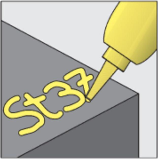 Actual product image Stylmark Tubenschreiber (Yellow, 3 mm, 1 x)