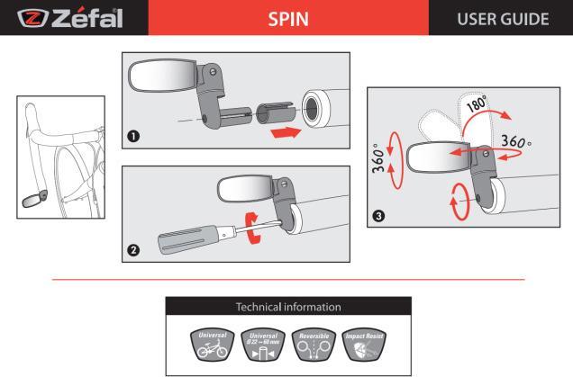 Produktbild Zefal Spin Fahrradspiegel