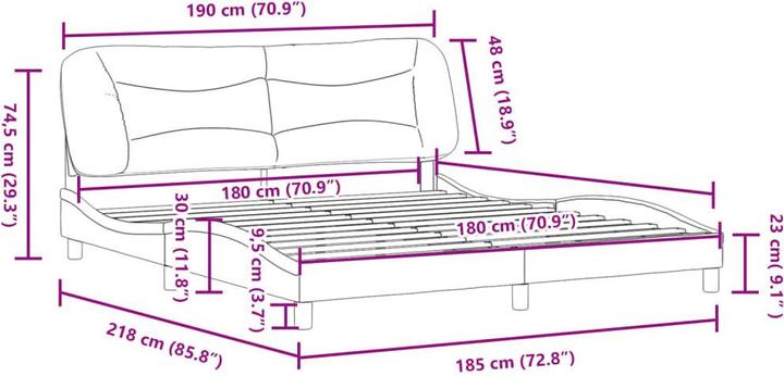 Image du produit vidaXL Bettgestell (180 x 200 cm)