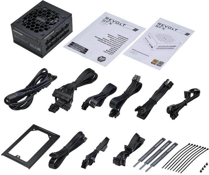 Produktbild Phanteks Revolt SFX 80 PLUS Platinum Netzteil, modular, ATX 3.0 - 850 Watt (850 W)