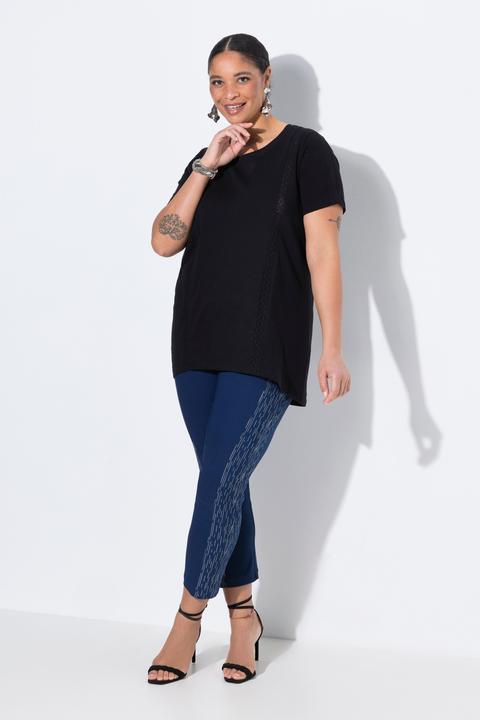 Actual product image Miamoda Bengaline pants with metallic print (58)
