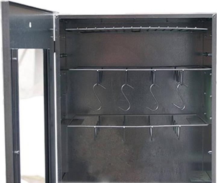 Actual product image Smoker Cabinet with 3 Shelves for Smoking and Cooking Fish Smoker Oven with Thermometer (42 cm)
