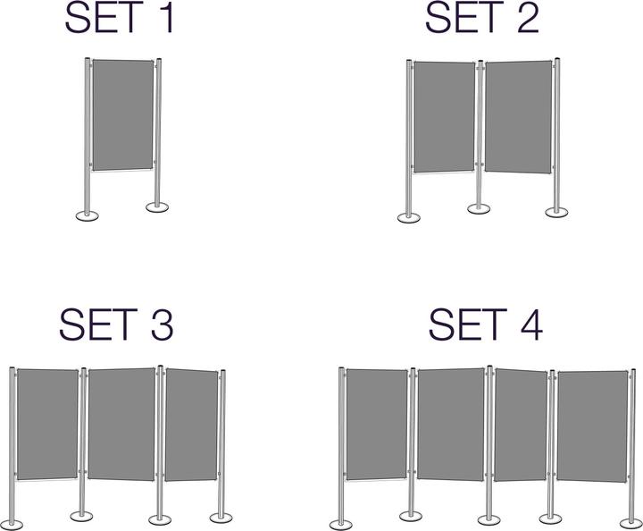 Produktbild Magnetoplan Präsentationswand-Set (134.5 x 180 cm)