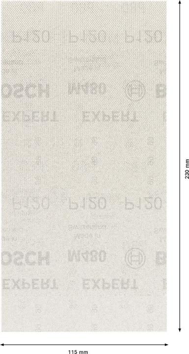 Produktbild Bosch Professional Zubehör EXPERT M480 Schleifnetz für Schwingschleifer, 115 x 230 mm, G 120, 50-tlg. (120)