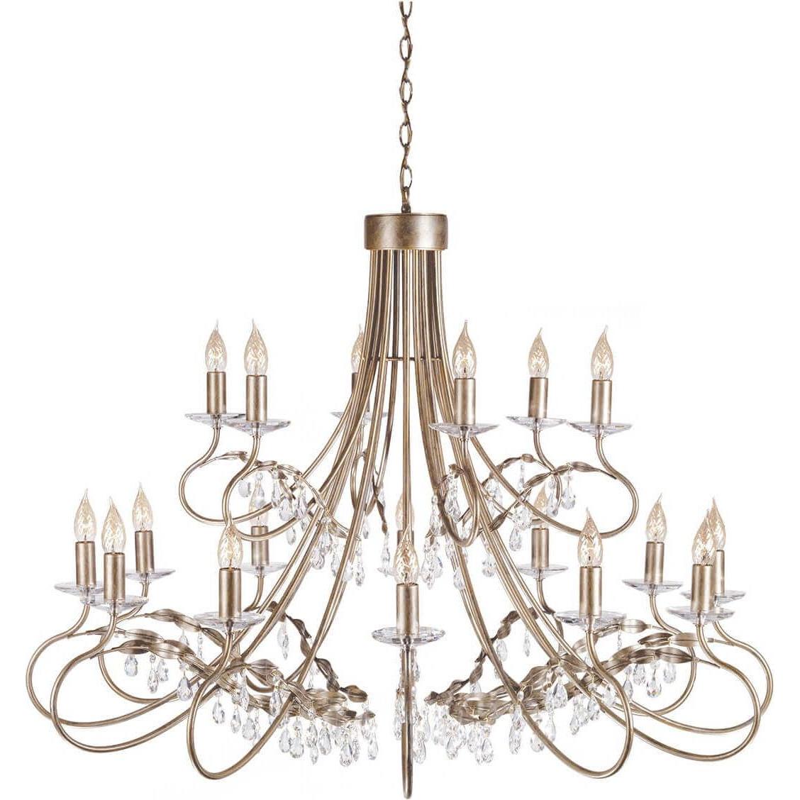 Thumbnail - Elstead Lighting, Kronleuchter, Christina Kronleuchter E14 18-fach Silber, Gold, Made in UK (115 cm)
