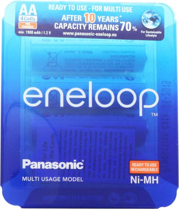 Image du produit Panasonic Batterie HR-3UTGB 4x et boîte de rangement AccuCell AA (4 pcs, AA, 2000 mAh)