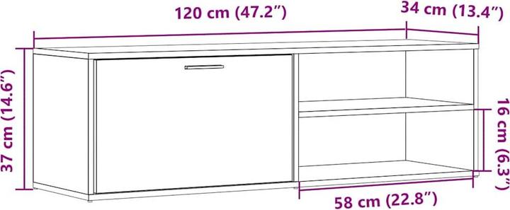 Actual product image vidaXL TV-Schrank (120 x 34 x 37 cm)
