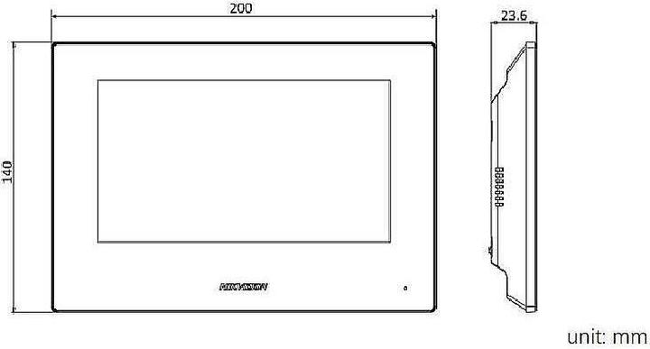 Produktbild Hikvision DS-KH6320Y-WTE2/WHITE 7" Innenstation (WLAN)