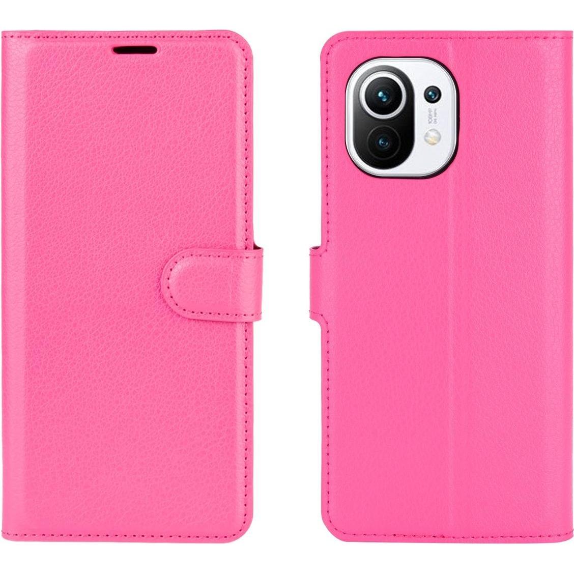 Thumbnail - König Design Hülle Handy Schutz für Xiaomi Mi 11 Case Flip Cover Tasche Etuis Bumper Rosa Neu (Xiaomi Mi 11i), Smartphon...