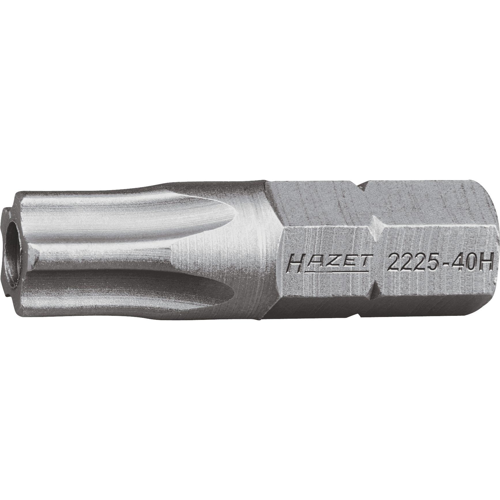 Thumbnail - HAZET, Bits, 5-Stern Bit 2225-30H ∙ Sechskant6,3 (1/4 Zoll) ∙ Innen 5-Stern Profil mit Zapfen ∙ 30H (30H)