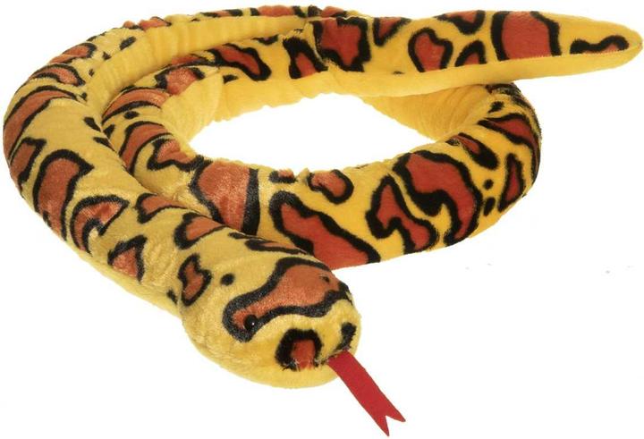 Image du produit Teddykompaniet Serpent géant souple en peluche jaune