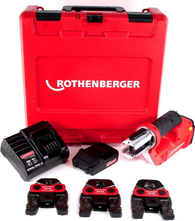 Produktbild Rothenberger ROMAX Compact TT Pressbacken-Set SV15-22-28, 1x 2 Ah (390 mm)