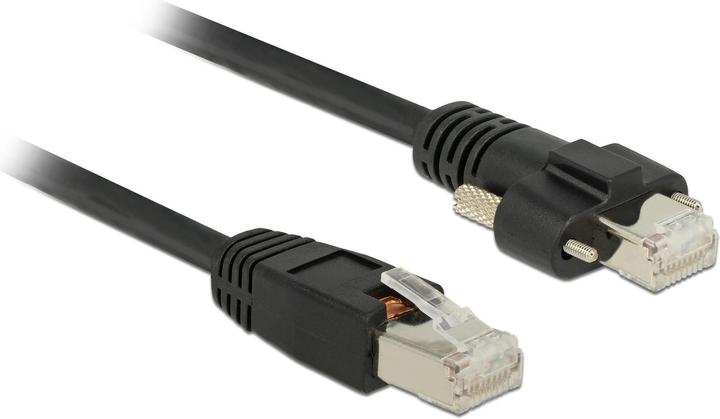 Image du produit Delock Câble patch : S/STP 2m noir (S/FTP, CAT6, 2 m)