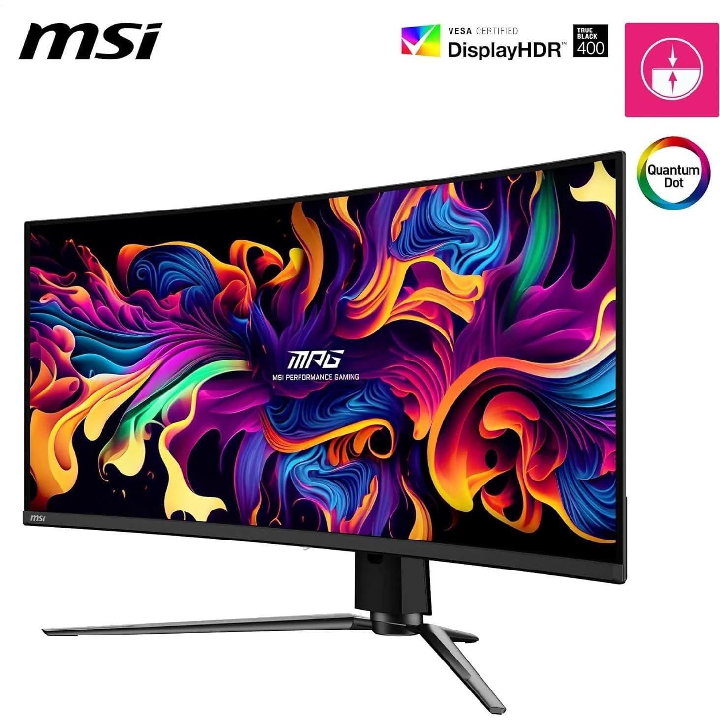 MSI MPG 341CQPX QD-OLED (3440 x 1440 pixels, 34"), Monitor, Zwart