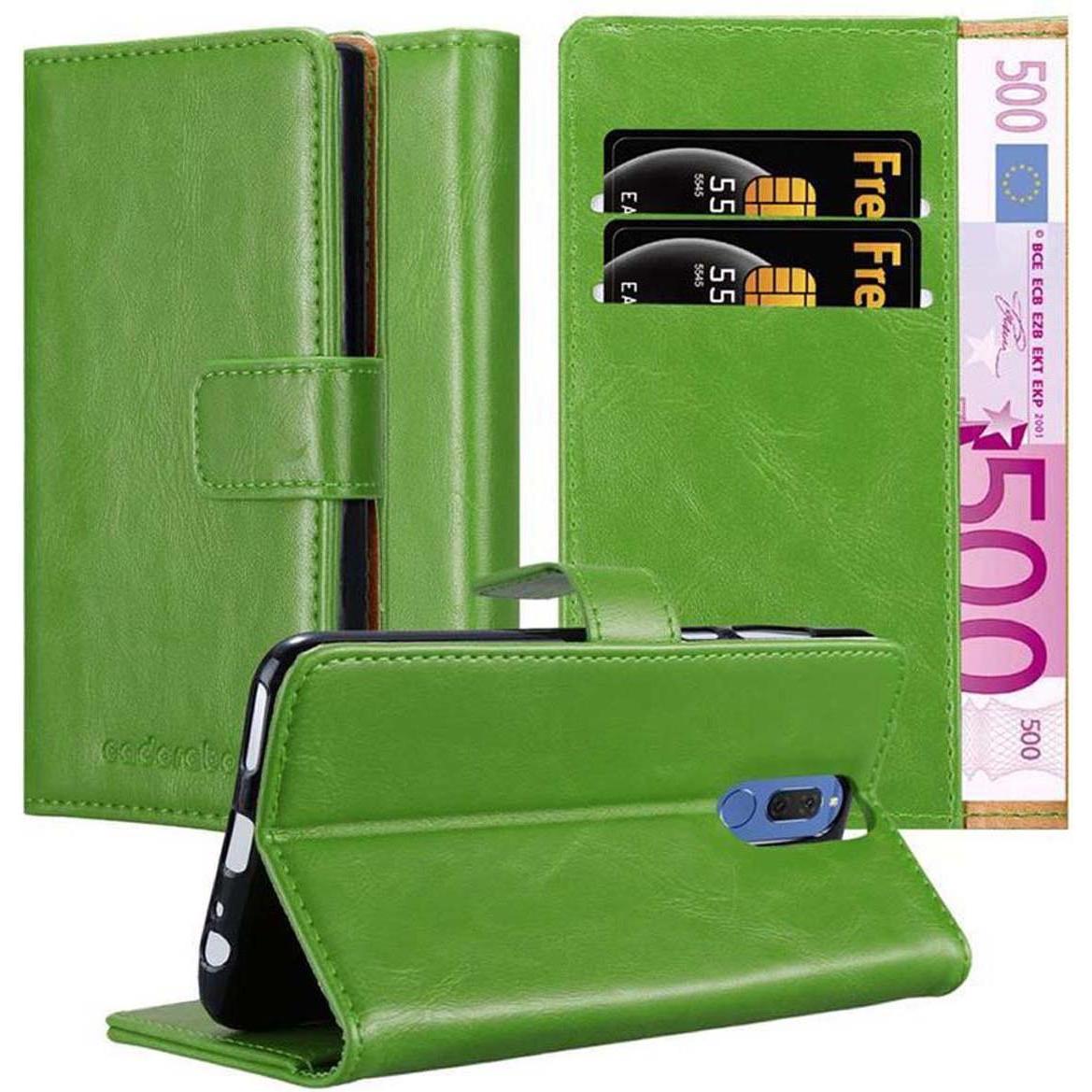 Cadorabo Book Luxury Cover (Huawei Mate 10 Lite), Smartphone Hülle, Grün