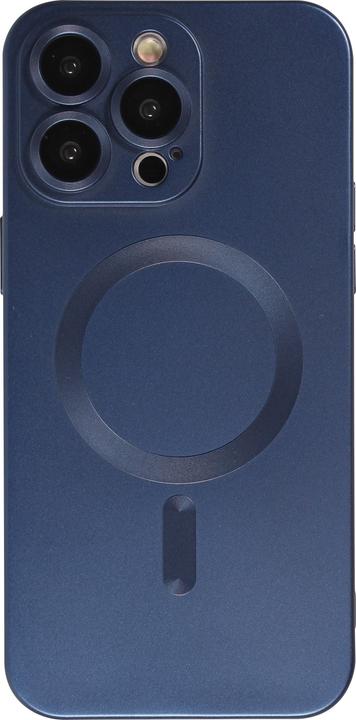 Produktbild PhoneLook Hülle Gummi weich mit Kameraschutzglas MagSafe Dunkelblau (Apple iPhone 15 Pro Max)