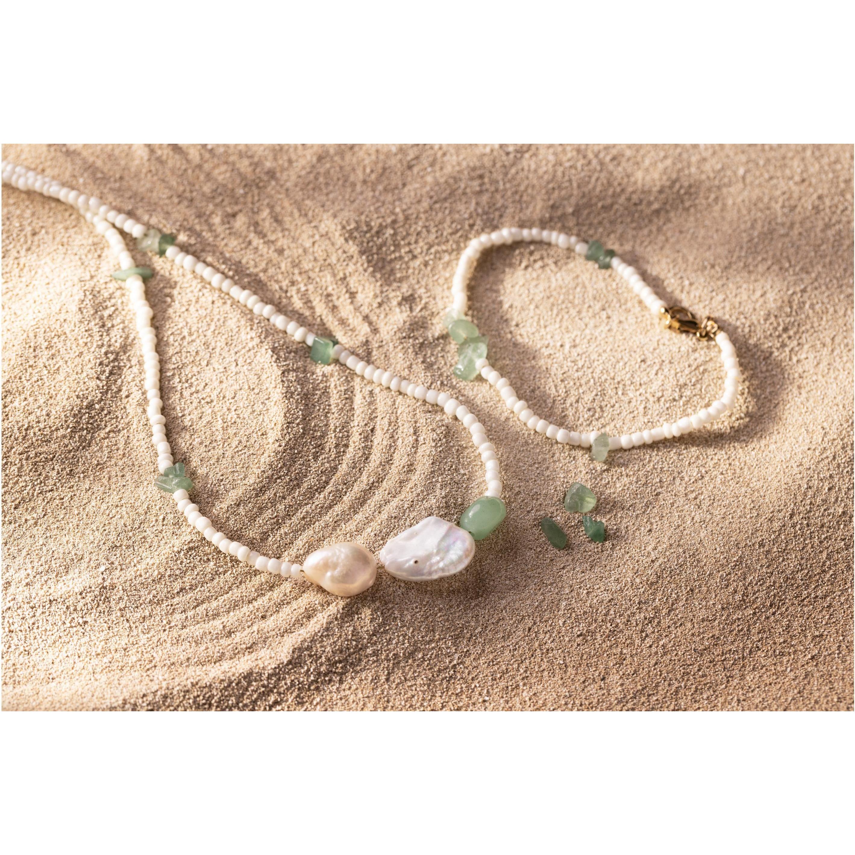 Thumbnail - Creativ Company Schmuck - Halskette und Armband aus Aventurin-Quarz